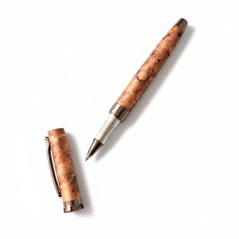 Rare Marble Finish Metal Body Roller Ball Pen - FountainEarth