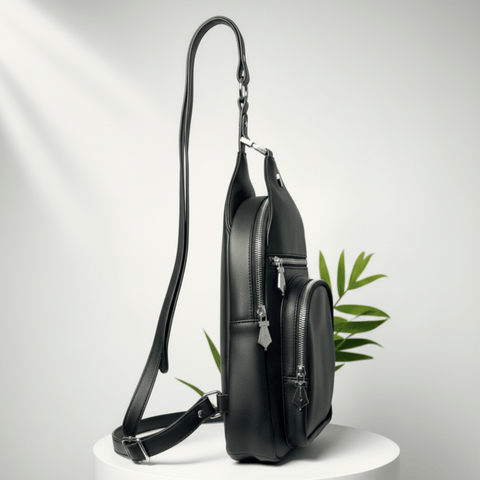 ReCraft 2 - in - 1 convertible bag in GRS - certified recycled leather - FountainEarth