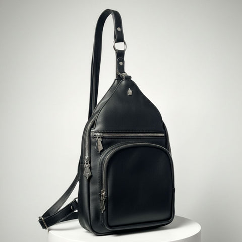 ReCraft 2 - in - 1 convertible bag in GRS - certified recycled leather - FountainEarth