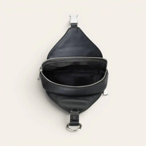 Recraft 2 - in - 1 Convertible Recycled Leather Bag — Backpack + Sling - FountainEarth
