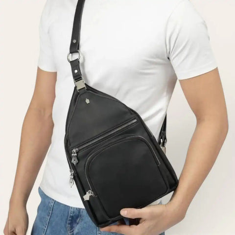 Recraft 2 - in - 1 Convertible Recycled Leather Bag — Backpack + Sling - FountainEarth