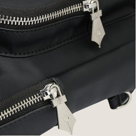 Recraft 2 - in - 1 Convertible Recycled Leather Bag — Backpack + Sling - FountainEarth