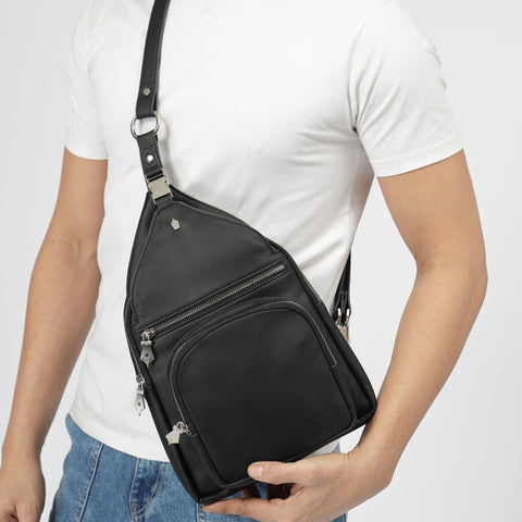 ReCraft 2 - in - 1 Convertible Recycled Leather Bag for Men and Women - FountainEarth