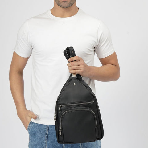 ReCraft 2 - in - 1 Convertible Recycled Leather Bag for Men and Women - FountainEarth