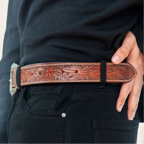 Red & White Diamond Beaded Belt - FountainEarth