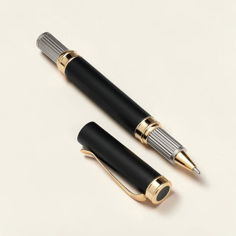Royal Black Magnetic Brass Pen - FountainEarth