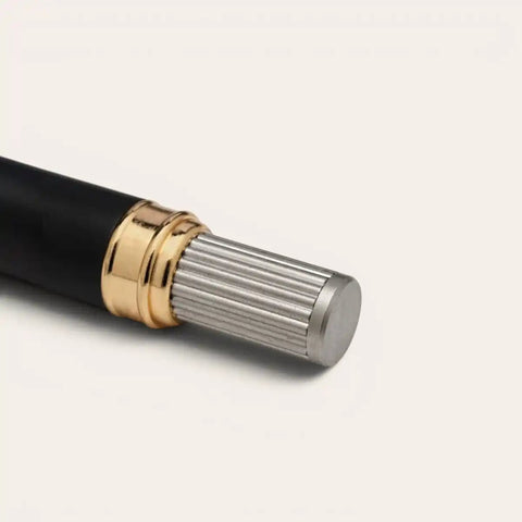 Royal Black Magnetic Brass Pen — Solid Brass, Schmidt Refill - FountainEarth