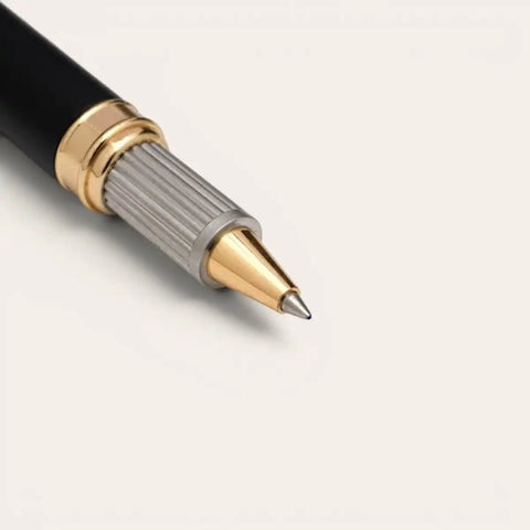 Royal Black Magnetic Brass Pen — Solid Brass, Schmidt Refill - FountainEarth
