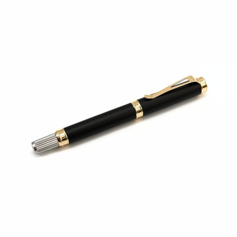 Royal Black Metal Roller Ball Pen with Magnetic Closure - FountainEarth