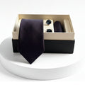 Royal Blue & Red Dot Tie, Pocket Square and Cufflink Gift Set - FountainEarth