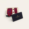 Ruby Paisley Tie Set — Tie, Pocket Square, Cufflinks - FountainEarth