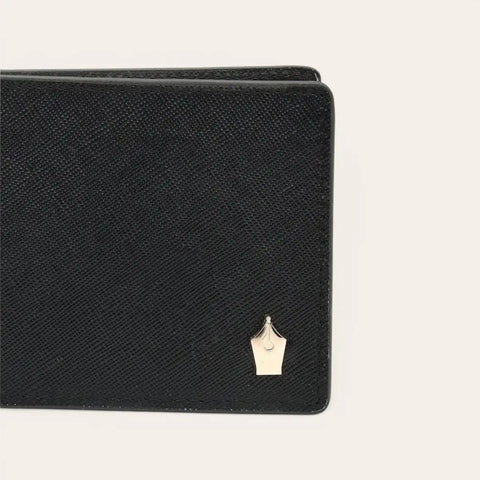 Saffiano Leather Slim Bifold Wallet for Men — 8 Cards, 1 cm Slim - FountainEarth