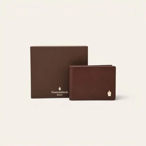 Saffiano Leather Slim Bifold Wallet for Men — 8 Cards, 1 cm Slim - FountainEarth
