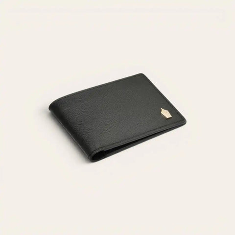 Saffiano Leather Slim Bifold Wallet for Men — 8 Cards, 1 cm Slim - FountainEarth