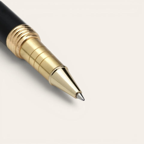 Signature Black Gold Brass Pen - FountainEarth