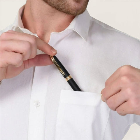 Signature Black Gold Brass Pen - FountainEarth