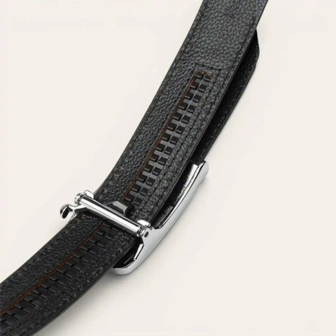 Smart Fit No - Hole Leather Belt — LWG - Certified, Locking Ratchet - FountainEarth