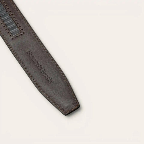Smart Fit No - Hole Leather Belt — LWG - Certified, Locking Ratchet - FountainEarth