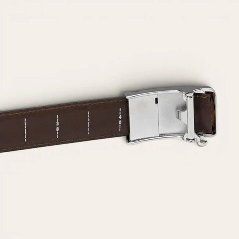 Smart Fit No - Hole Leather Belt — LWG - Certified, Locking Ratchet - FountainEarth