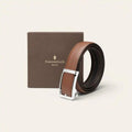 Smart Fit No - Hole Leather Belt — LWG - Certified, Locking Ratchet - FountainEarth