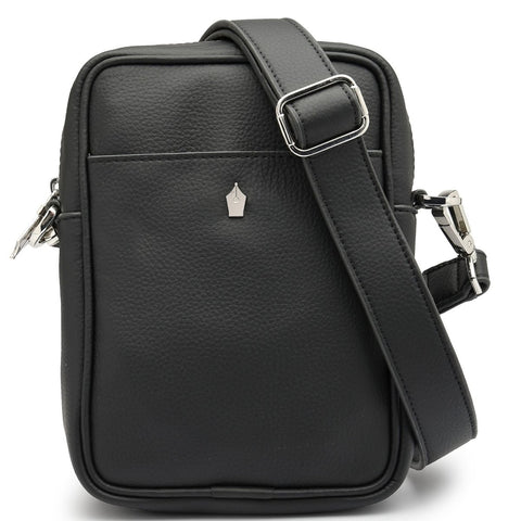 Voyager Recycled Leather Crossbody Bag for Men and Women - FountainEarth