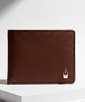 Zylah Men’s Slim Bifold in LWG - Certified Natural Leather | Signature Nib Emblem - FountainEarth